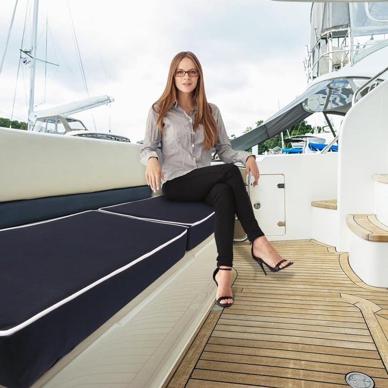 STenkl-D Boat Seat Cushion, Waterproof PU Leather Boat Bench/Seat Cushions, High Density Thick Sponge Bench Cushion, Removable Boat Seat Mat Soft(Length 56" x Width 15.6" x Height 2.8") - Image 4